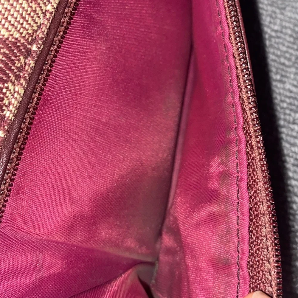 Dior Bordeaux Monogram Trotter Saddle Wallet